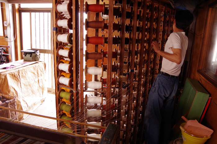 市木木綿の工房と織り機