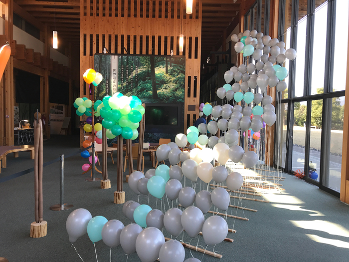 1月3日に古道センターで開催された風船アート