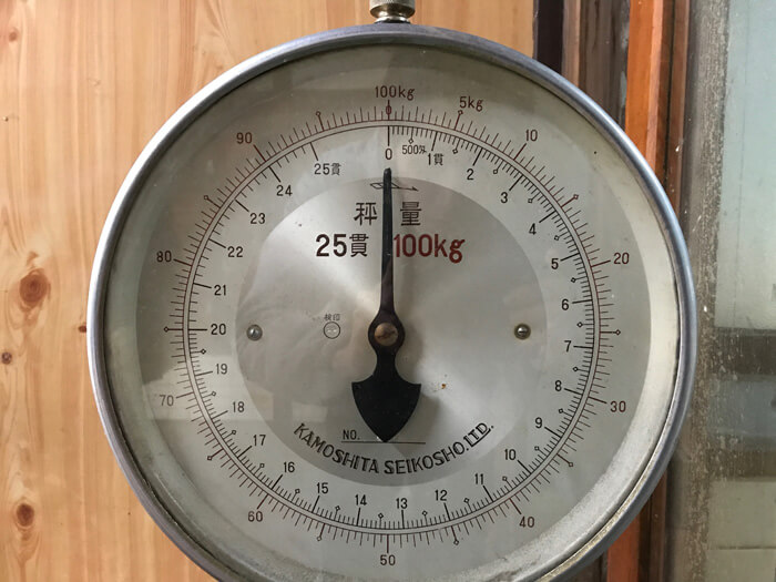 尺貫法の体重計
